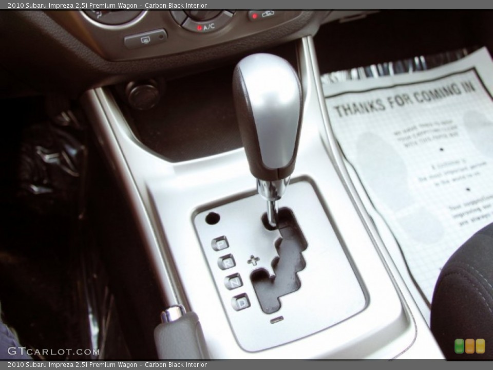 Carbon Black Interior Transmission for the 2010 Subaru Impreza 2.5i Premium Wagon #52625075