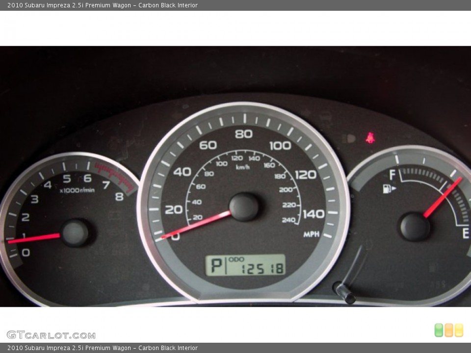 Carbon Black Interior Gauges for the 2010 Subaru Impreza 2.5i Premium Wagon #52625090