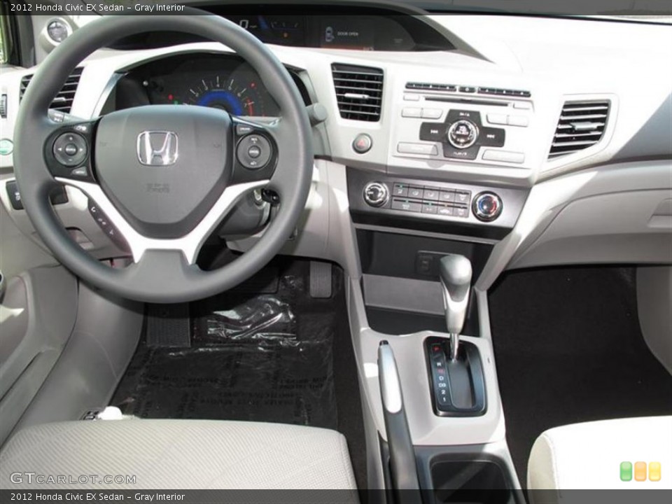 Gray Interior Dashboard for the 2012 Honda Civic EX Sedan #52633349