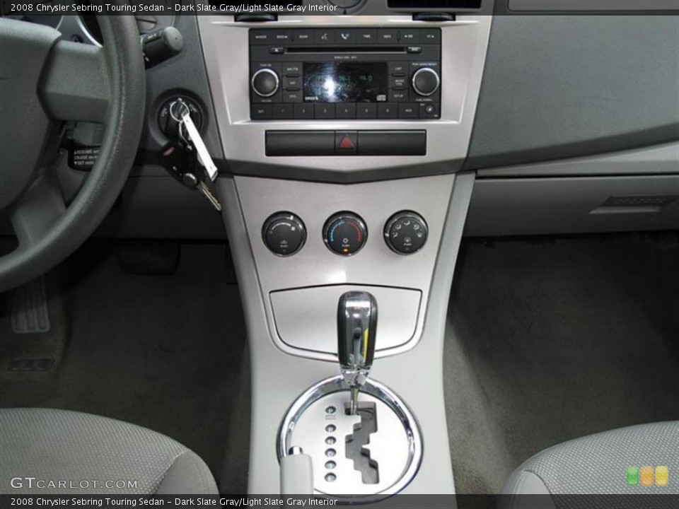 Dark Slate Gray/Light Slate Gray Interior Controls for the 2008 Chrysler Sebring Touring Sedan #52634024