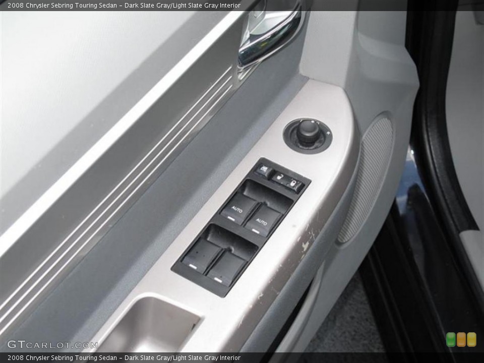 Dark Slate Gray/Light Slate Gray Interior Controls for the 2008 Chrysler Sebring Touring Sedan #52634069