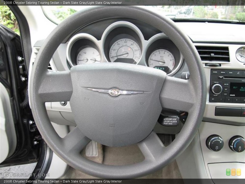 Dark Slate Gray/Light Slate Gray Interior Steering Wheel for the 2008 Chrysler Sebring Touring Sedan #52634108