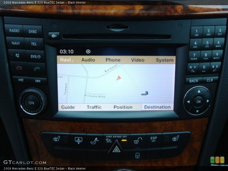 Black Interior Navigation for the 2009 Mercedes-Benz E 320 BlueTEC Sedan #52637750