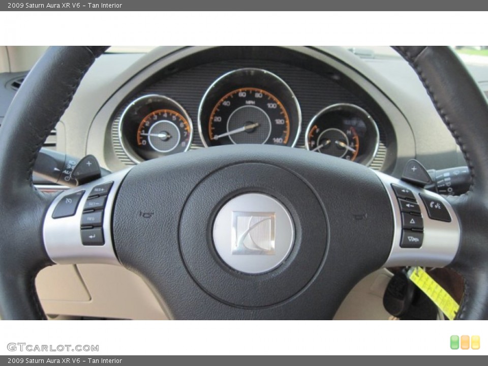 Tan Interior Steering Wheel for the 2009 Saturn Aura XR V6 #52638179