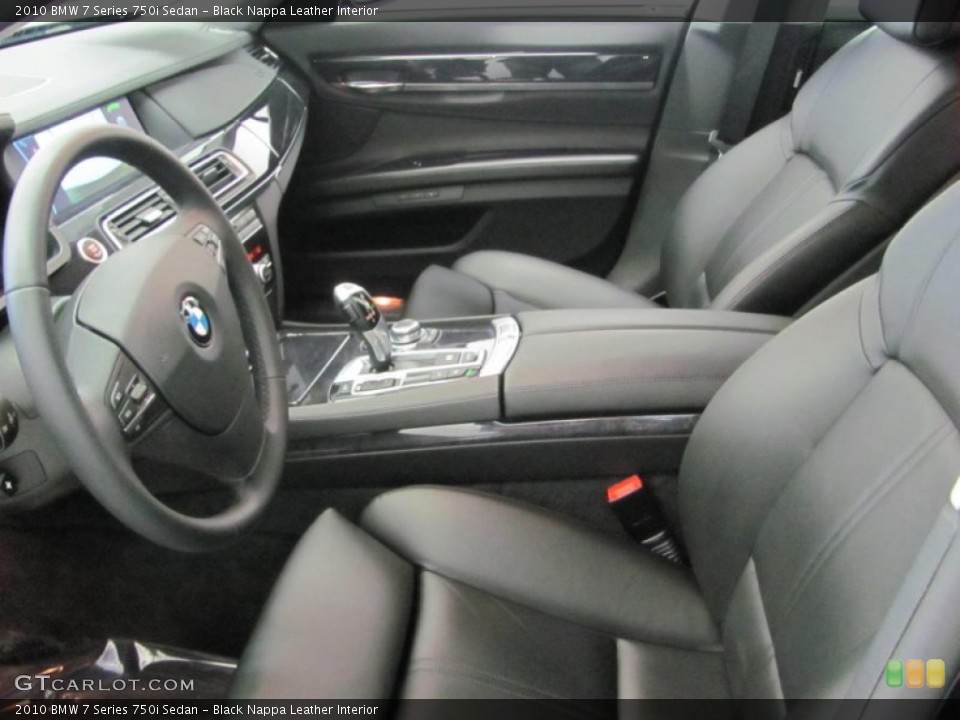 Black Nappa Leather Interior Photo for the 2010 BMW 7 Series 750i Sedan #52639232