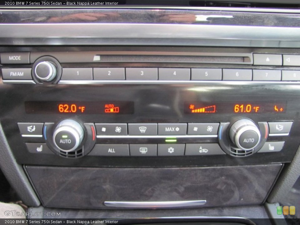 Black Nappa Leather Interior Controls for the 2010 BMW 7 Series 750i Sedan #52639319