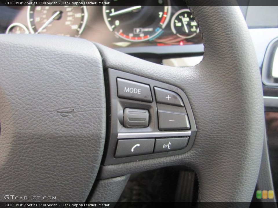 Black Nappa Leather Interior Controls for the 2010 BMW 7 Series 750i Sedan #52639598