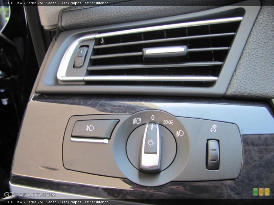 Black Nappa Leather Interior Controls for the 2010 BMW 7 Series 750i Sedan #52639838