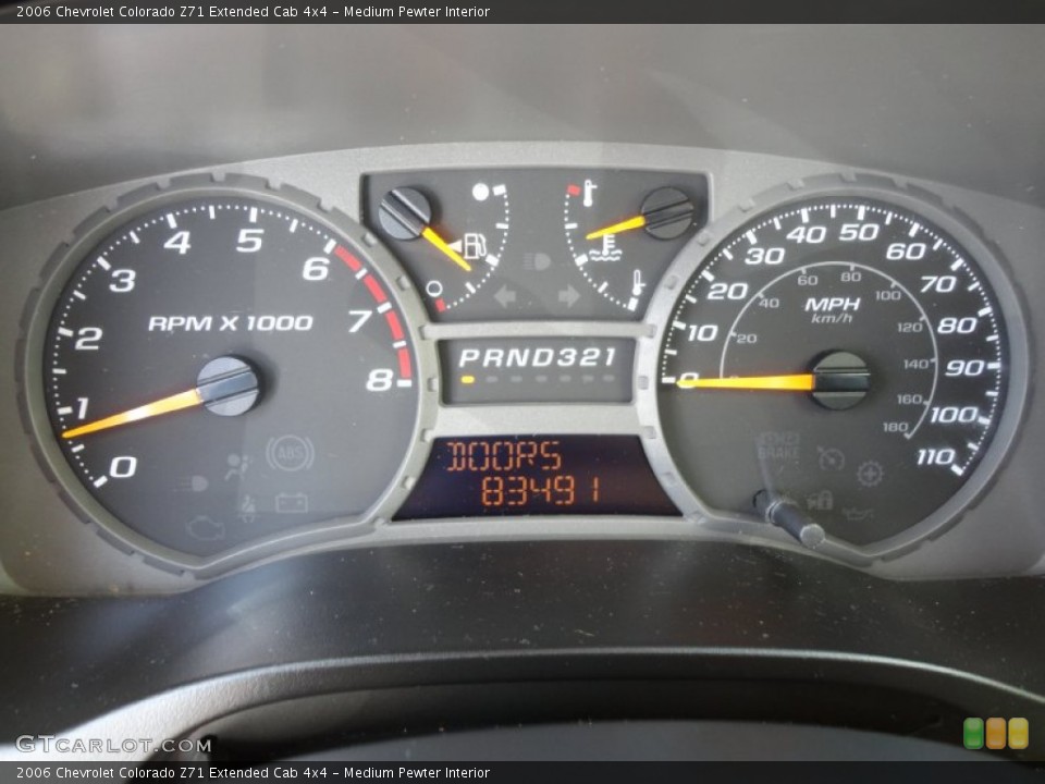 Medium Pewter Interior Gauges for the 2006 Chevrolet Colorado Z71 Extended Cab 4x4 #52641395