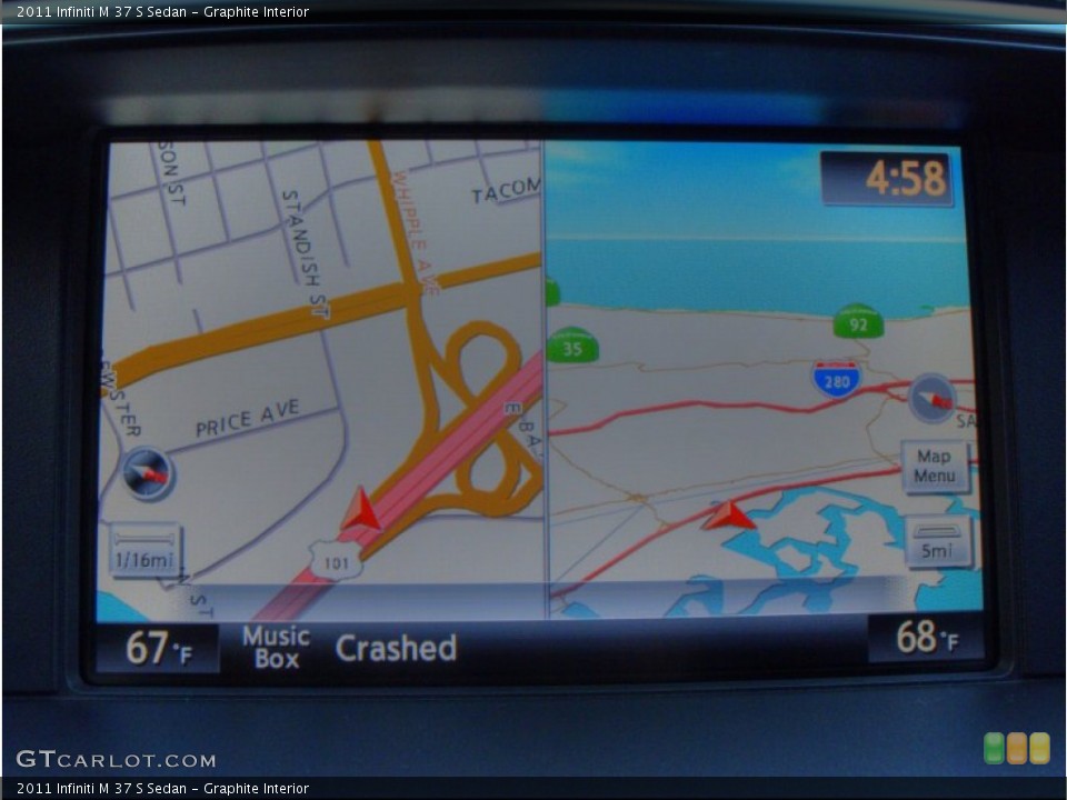 Graphite Interior Navigation for the 2011 Infiniti M 37 S Sedan #52644461