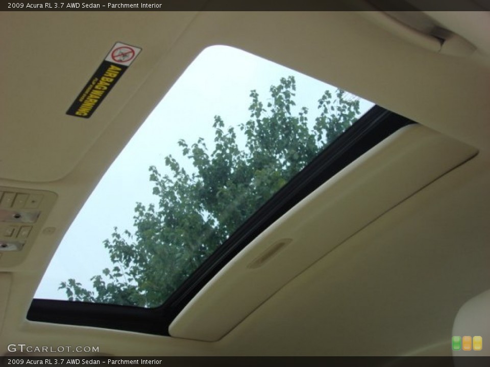 Parchment Interior Sunroof for the 2009 Acura RL 3.7 AWD Sedan #52646144