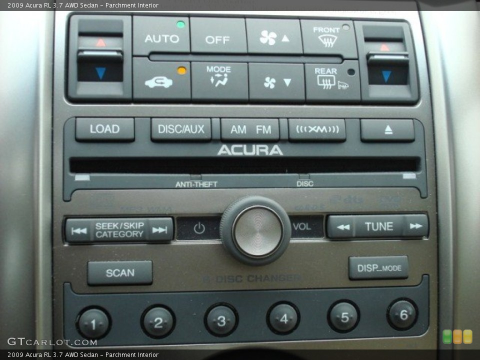 Parchment Interior Controls for the 2009 Acura RL 3.7 AWD Sedan #52646210