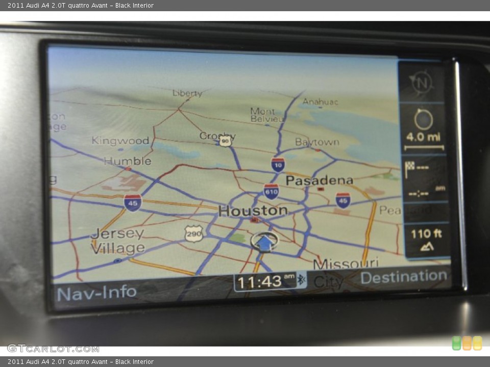 Black Interior Navigation for the 2011 Audi A4 2.0T quattro Avant #52646306