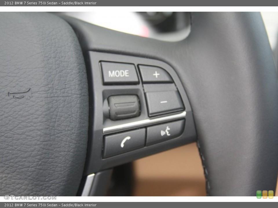 Saddle/Black Interior Controls for the 2012 BMW 7 Series 750i Sedan #52648925