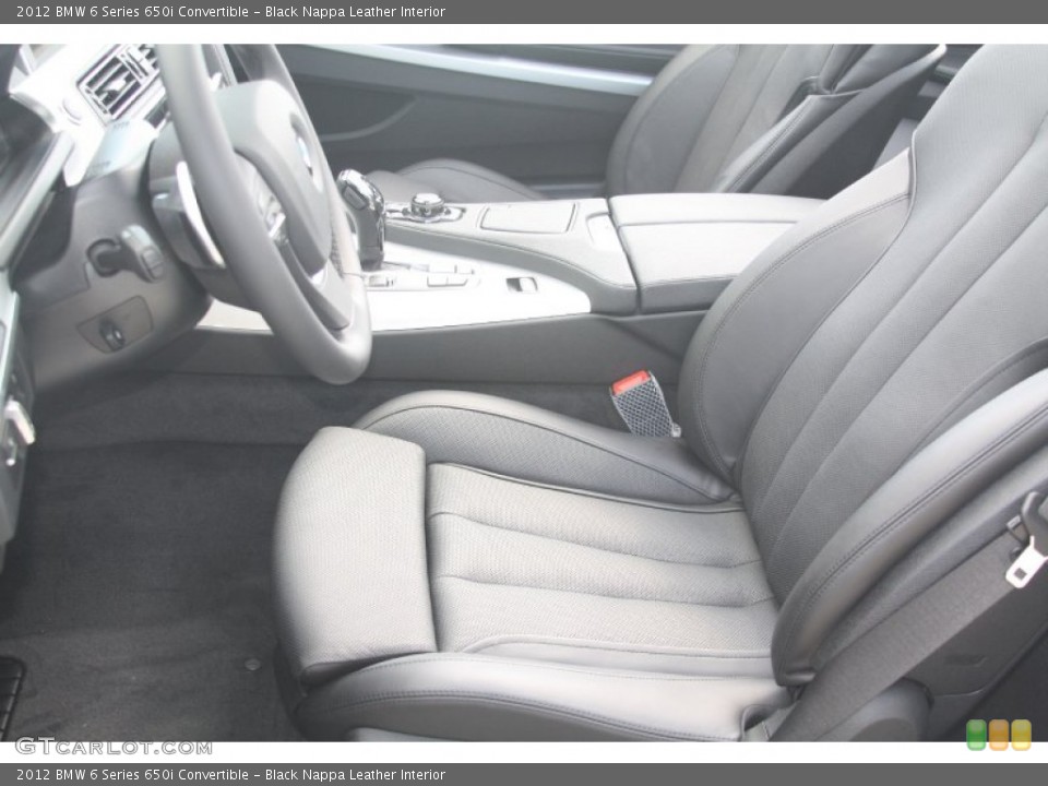 Black Nappa Leather Interior Photo for the 2012 BMW 6 Series 650i Convertible #52649573
