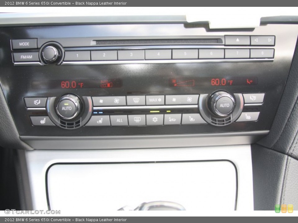 Black Nappa Leather Interior Controls for the 2012 BMW 6 Series 650i Convertible #52649657