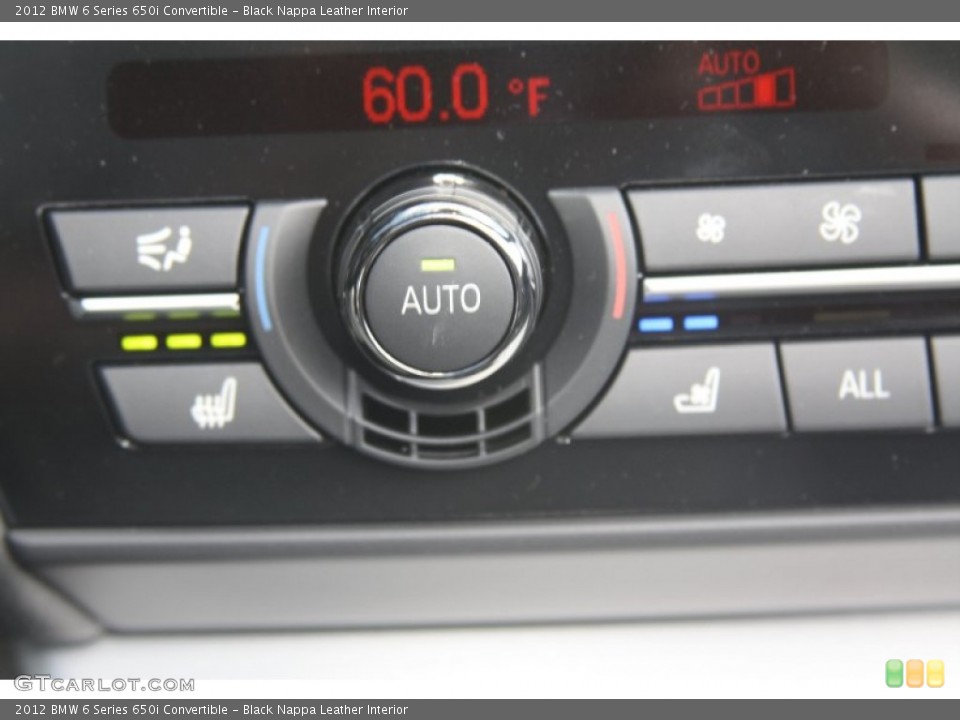 Black Nappa Leather Interior Controls for the 2012 BMW 6 Series 650i Convertible #52649672