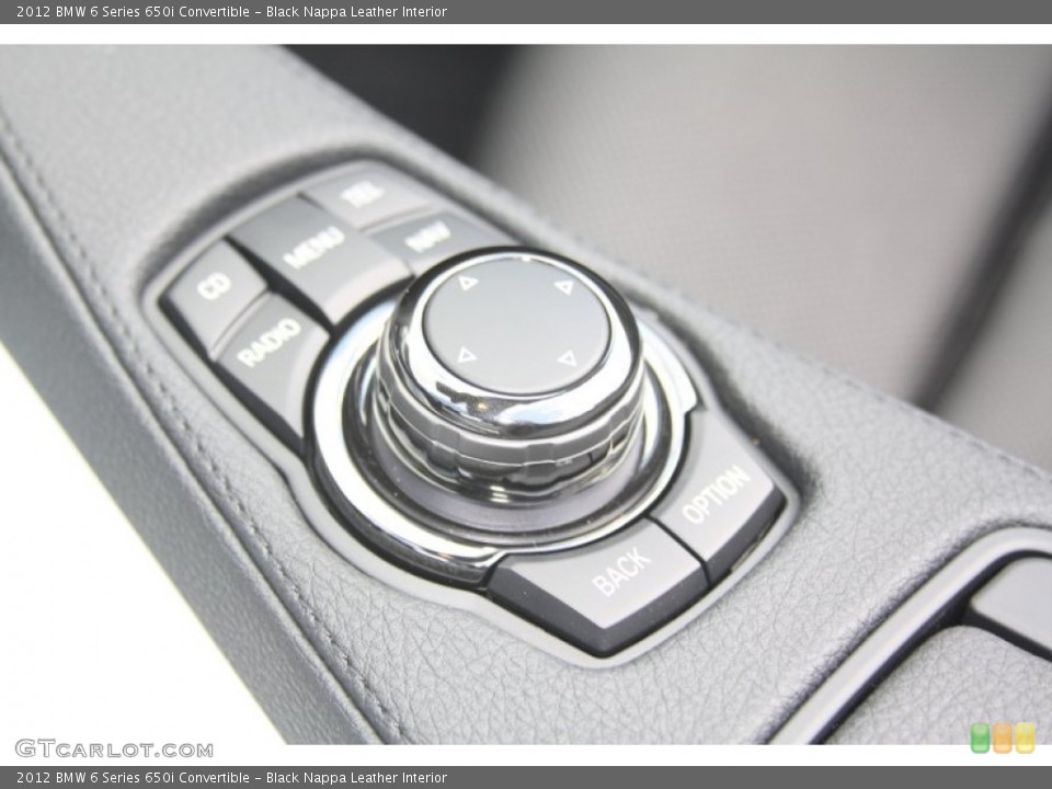Black Nappa Leather Interior Controls for the 2012 BMW 6 Series 650i Convertible #52649699