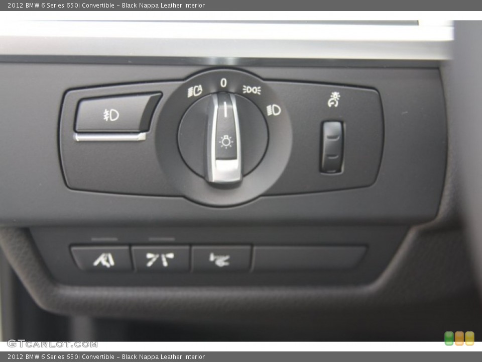 Black Nappa Leather Interior Controls for the 2012 BMW 6 Series 650i Convertible #52649765