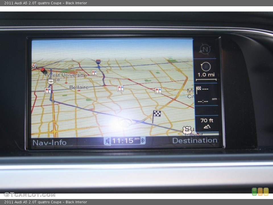 Black Interior Navigation for the 2011 Audi A5 2.0T quattro Coupe #52650683