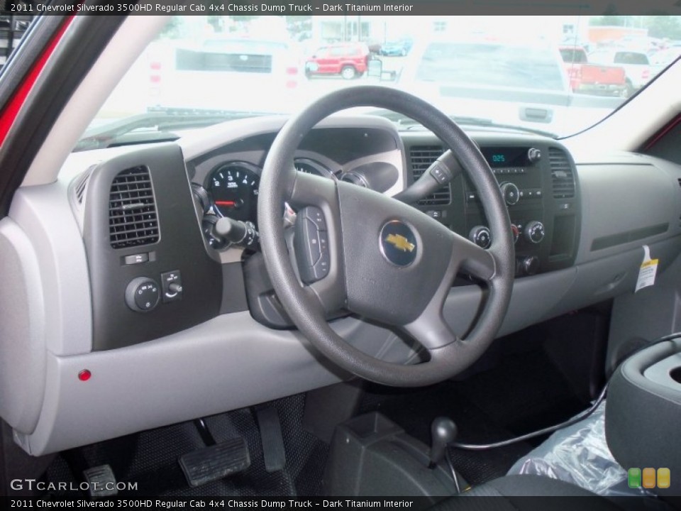 Dark Titanium Interior Dashboard for the 2011 Chevrolet Silverado 3500HD Regular Cab 4x4 Chassis Dump Truck #52651154