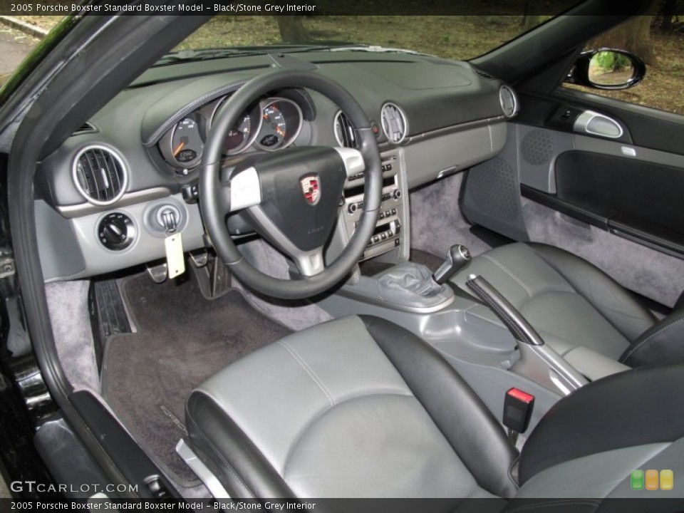 Black/Stone Grey Interior Photo for the 2005 Porsche Boxster  #52652000