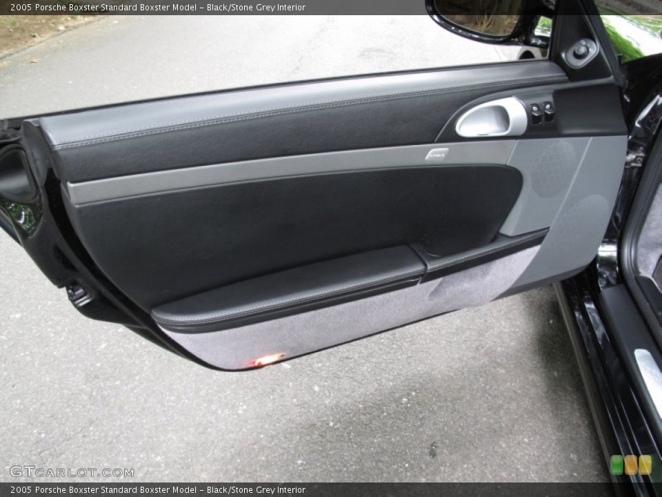 Black/Stone Grey Interior Door Panel for the 2005 Porsche Boxster  #52652009