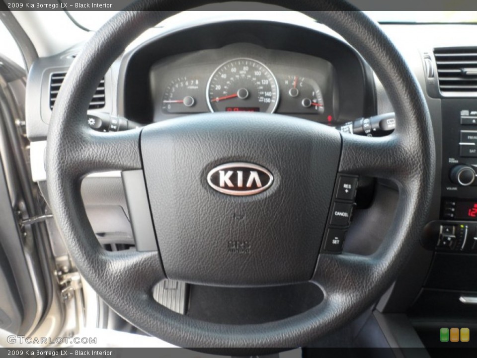 Black Interior Steering Wheel for the 2009 Kia Borrego LX #52655279