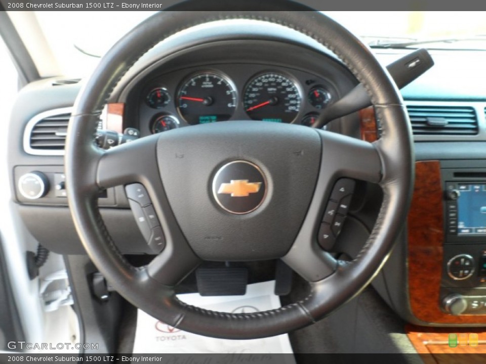 Ebony Interior Steering Wheel for the 2008 Chevrolet Suburban 1500 LTZ #52655681