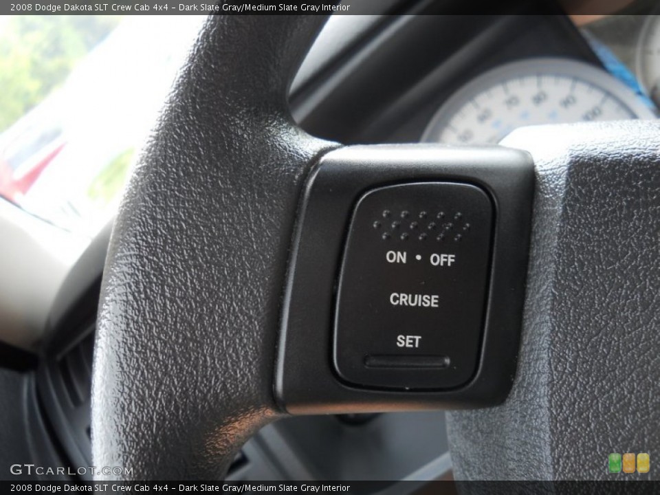 Dark Slate Gray/Medium Slate Gray Interior Controls for the 2008 Dodge Dakota SLT Crew Cab 4x4 #52661646