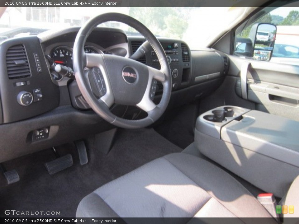 Ebony Interior Prime Interior for the 2010 GMC Sierra 2500HD SLE Crew Cab 4x4 #52662175
