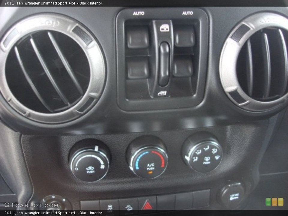 Black Interior Controls for the 2011 Jeep Wrangler Unlimited Sport 4x4 #52663729