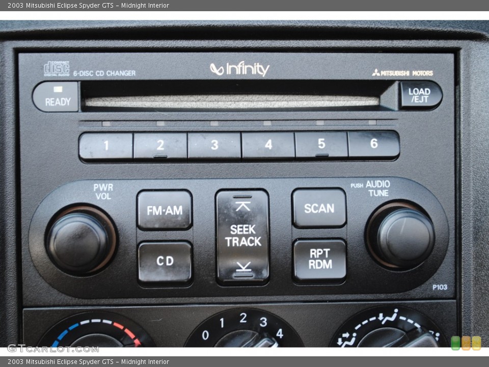 Midnight Interior Controls for the 2003 Mitsubishi Eclipse Spyder GTS #52664026