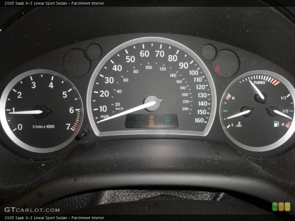 Parchment Interior Gauges for the 2005 Saab 9-3 Linear Sport Sedan #52665724