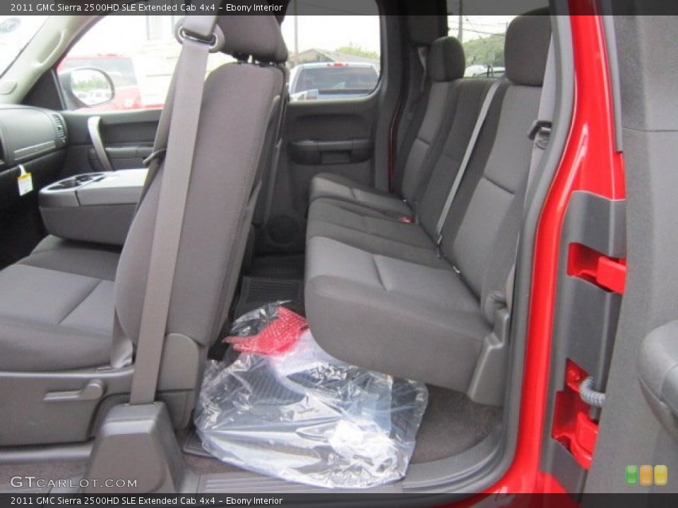 Ebony Interior Photo for the 2011 GMC Sierra 2500HD SLE Extended Cab 4x4 #52666873