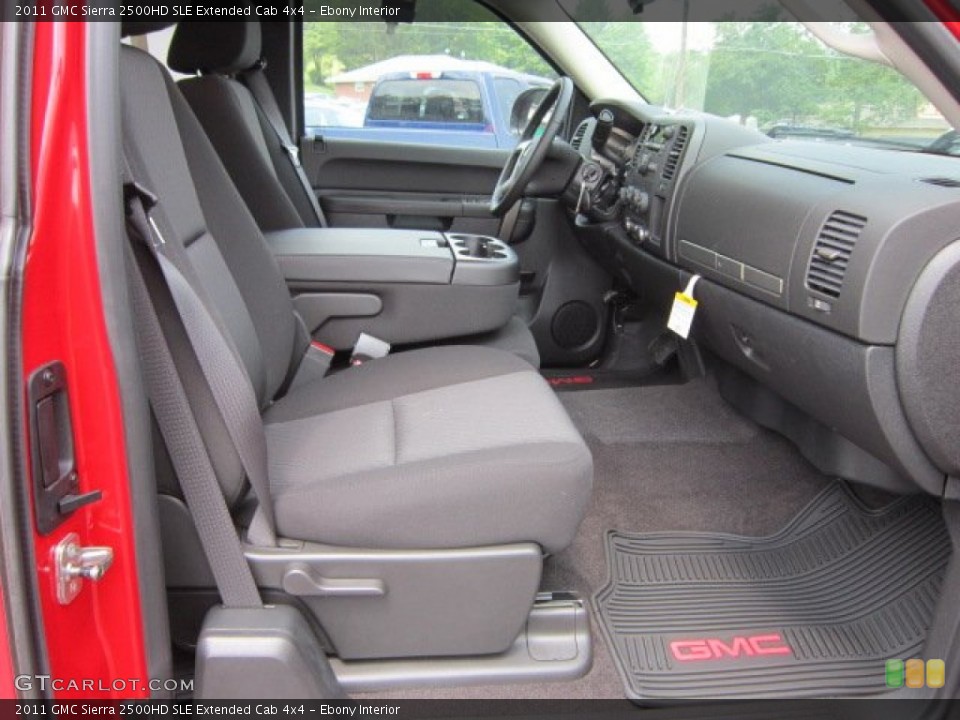 Ebony Interior Photo for the 2011 GMC Sierra 2500HD SLE Extended Cab 4x4 #52666915