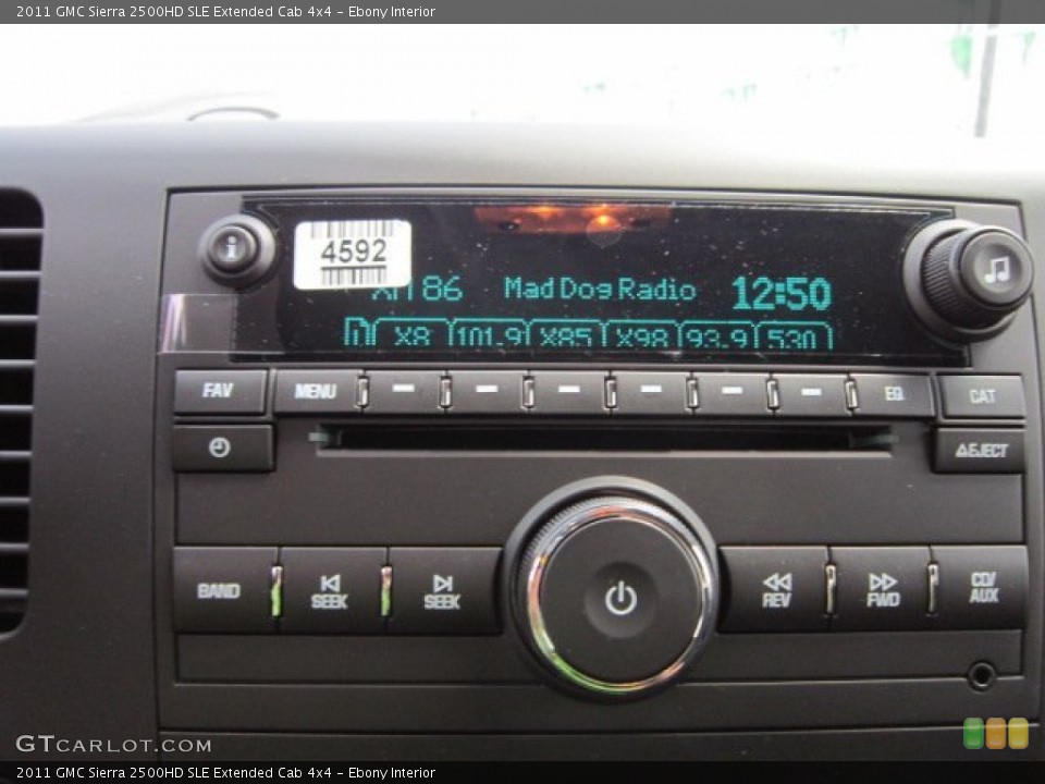 Ebony Interior Controls for the 2011 GMC Sierra 2500HD SLE Extended Cab 4x4 #52666957