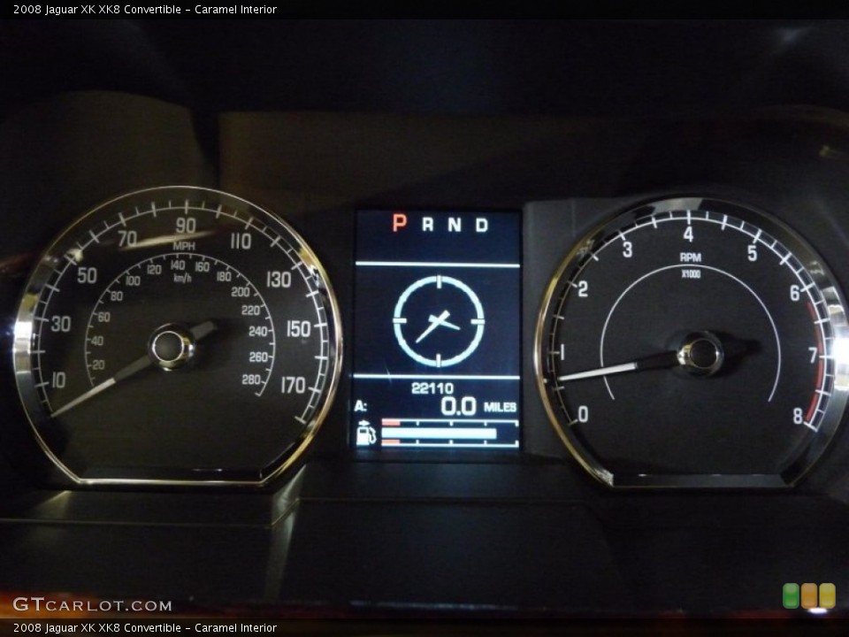 Caramel Interior Gauges for the 2008 Jaguar XK XK8 Convertible #52669726