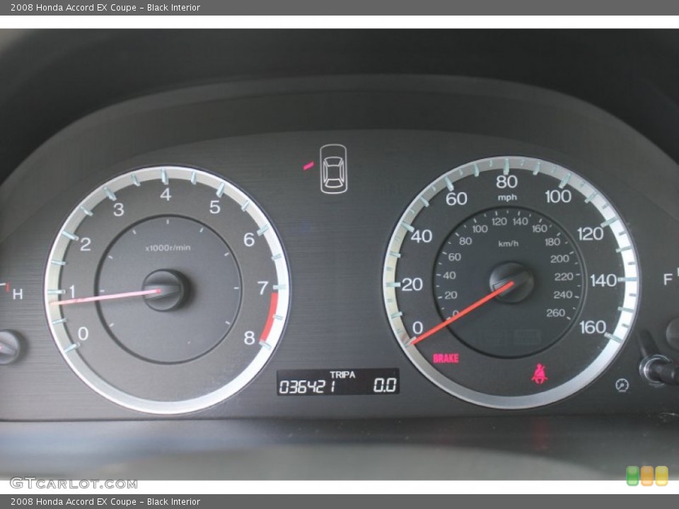 Black Interior Gauges for the 2008 Honda Accord EX Coupe #52673023