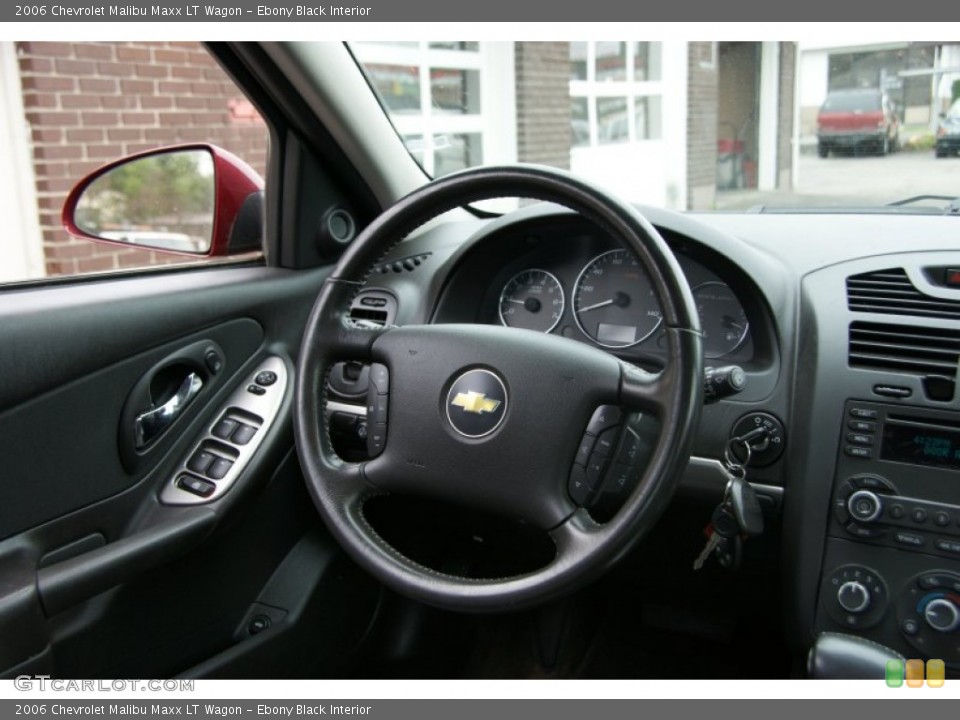 Ebony Black Interior Steering Wheel for the 2006 Chevrolet Malibu Maxx LT Wagon #52673587