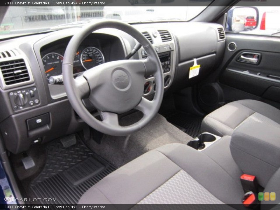 Ebony Interior Prime Interior for the 2011 Chevrolet Colorado LT Crew Cab 4x4 #52675348