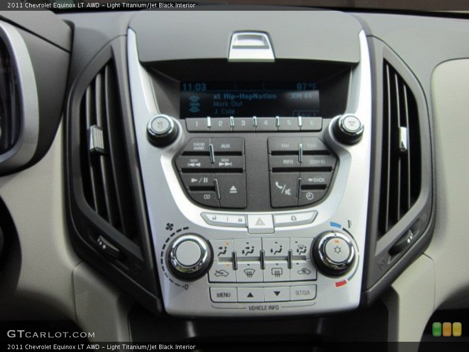 Light Titanium/Jet Black Interior Controls for the 2011 Chevrolet Equinox LT AWD #52675588