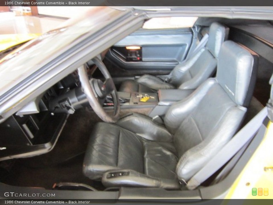 Black Interior Photo for the 1986 Chevrolet Corvette Convertible #52676200