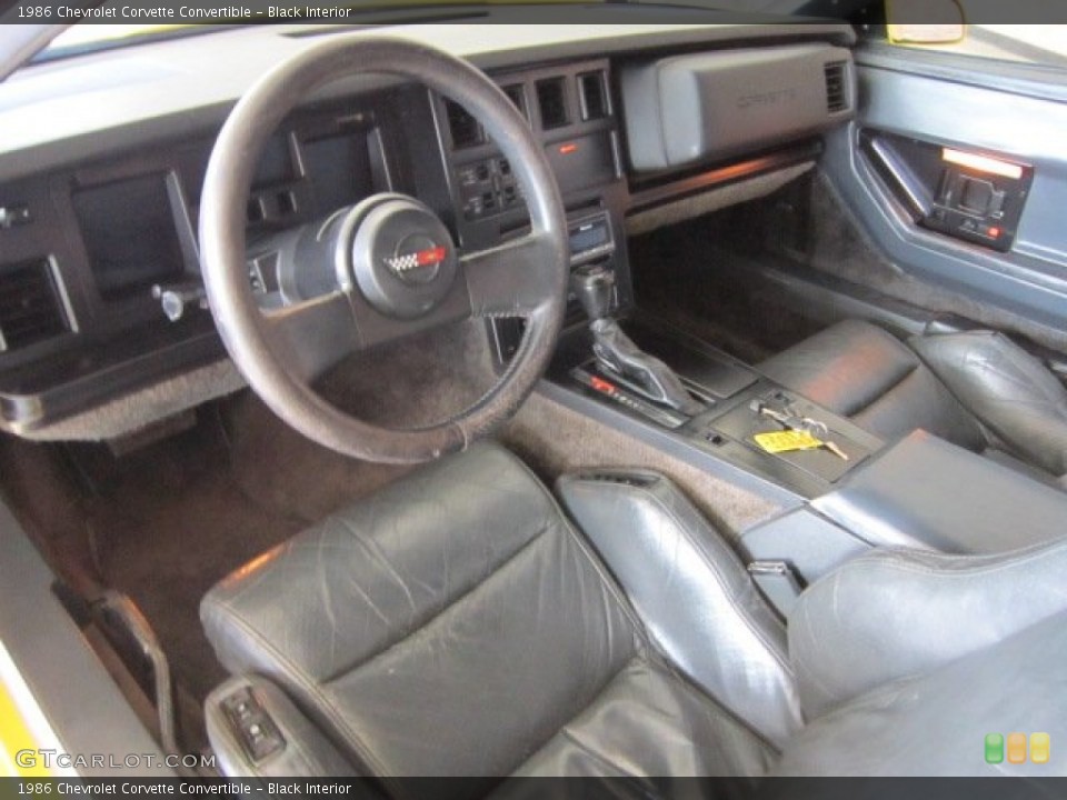 Black 1986 Chevrolet Corvette Interiors