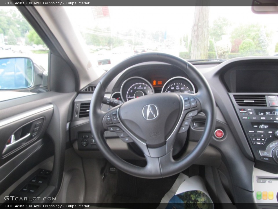 Taupe Interior Steering Wheel for the 2010 Acura ZDX AWD Technology #52677526