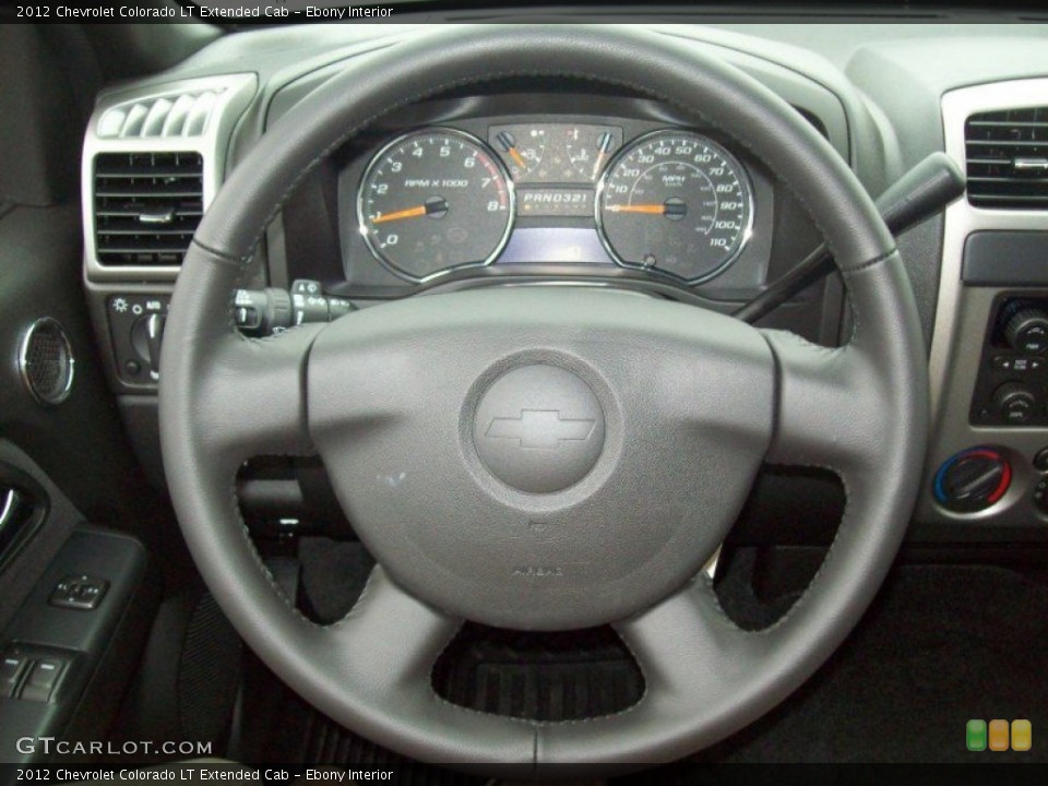 Ebony Interior Steering Wheel for the 2012 Chevrolet Colorado LT Extended Cab #52677907