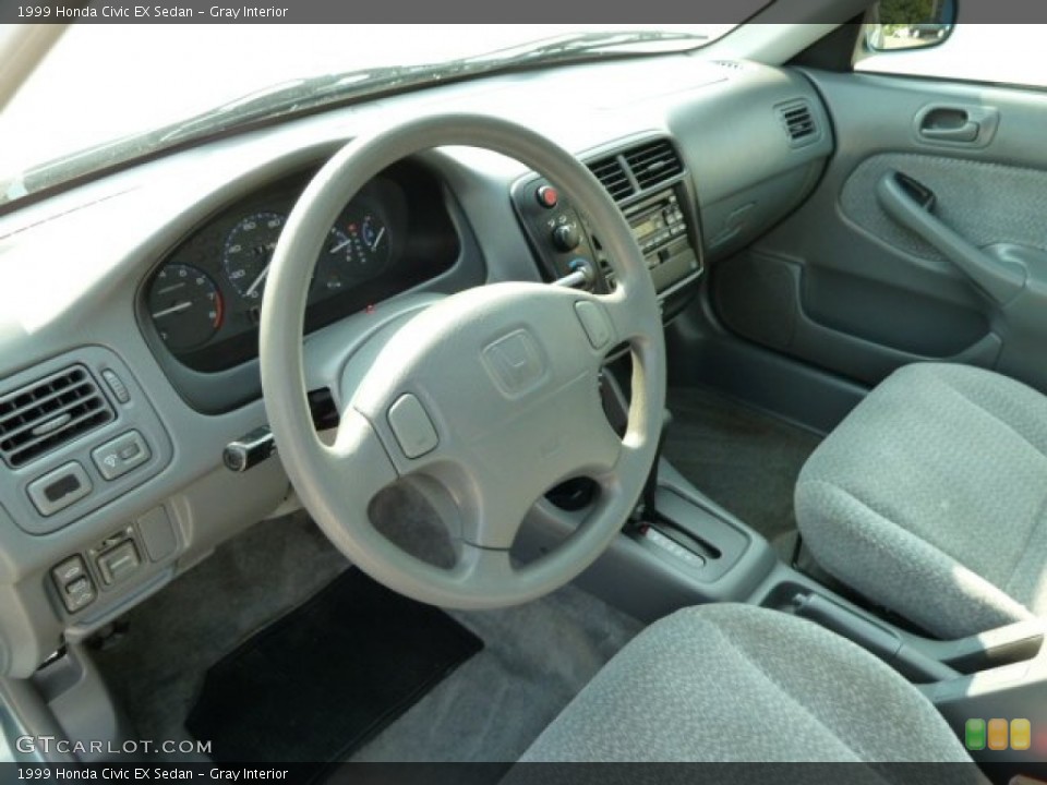 Gray Interior Prime Interior for the 1999 Honda Civic EX Sedan #52678552