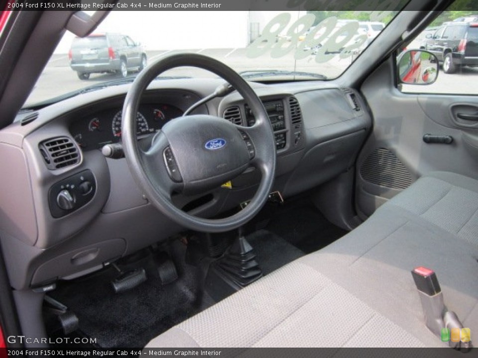 Medium Graphite Interior Prime Interior for the 2004 Ford F150 XL Heritage Regular Cab 4x4 #52681077