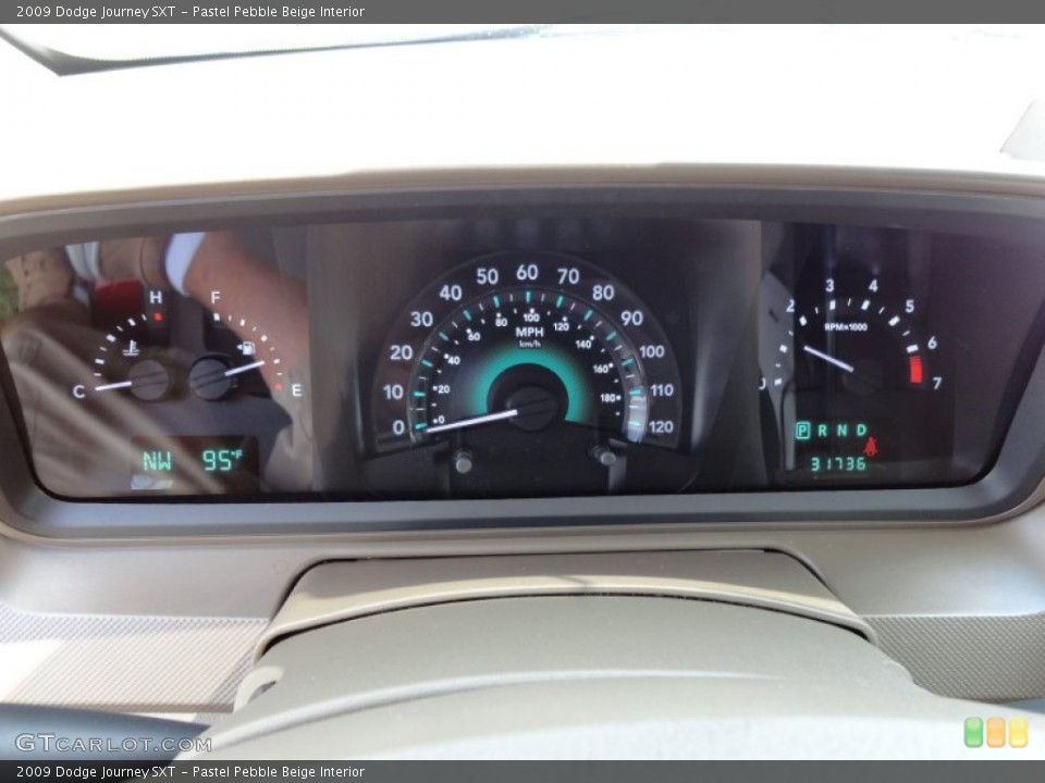 Pastel Pebble Beige Interior Gauges for the 2009 Dodge Journey SXT #52681776