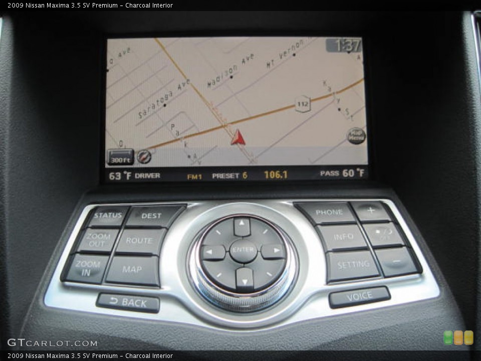 Charcoal Interior Navigation for the 2009 Nissan Maxima 3.5 SV Premium #52682796